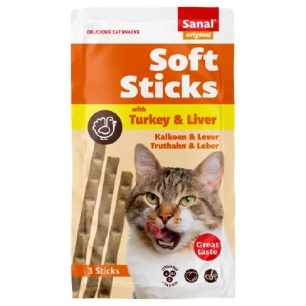 50 Sanal Cat Softsticks Turkey&Liver 35×3 (SC3840)
