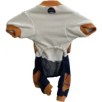 Dog jumpsuit with a buckled belt