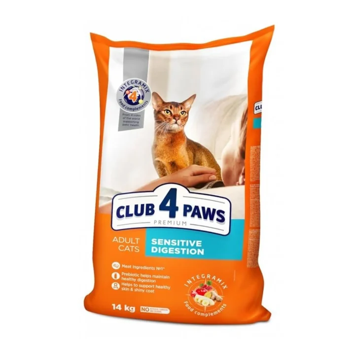 4820083909399 Club 4 Paws Dry Cat Food for Sensitive Stomachs 1/14kg