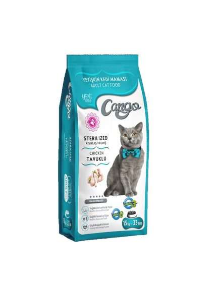 კატის საკვები სტერილური CANGO 15 კგ