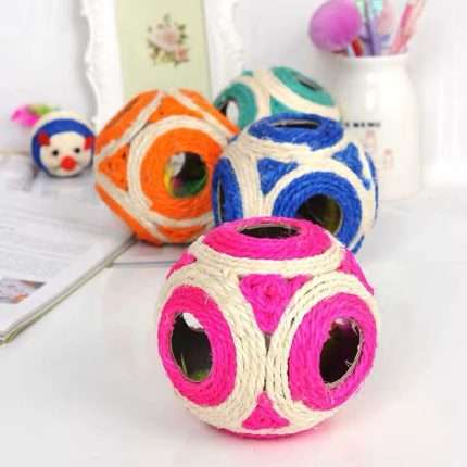 კატის სათამაშო ჭილოფის ბურთი